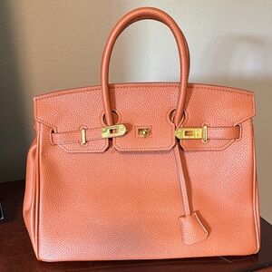 Elegant Brown Firkin Handbag